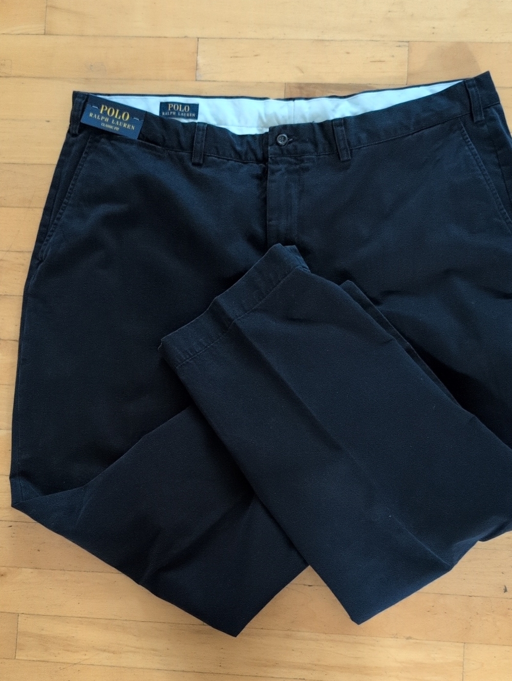 NWT Polo by Ralph Lauren Men's Navy Chino Pants 44Bx30